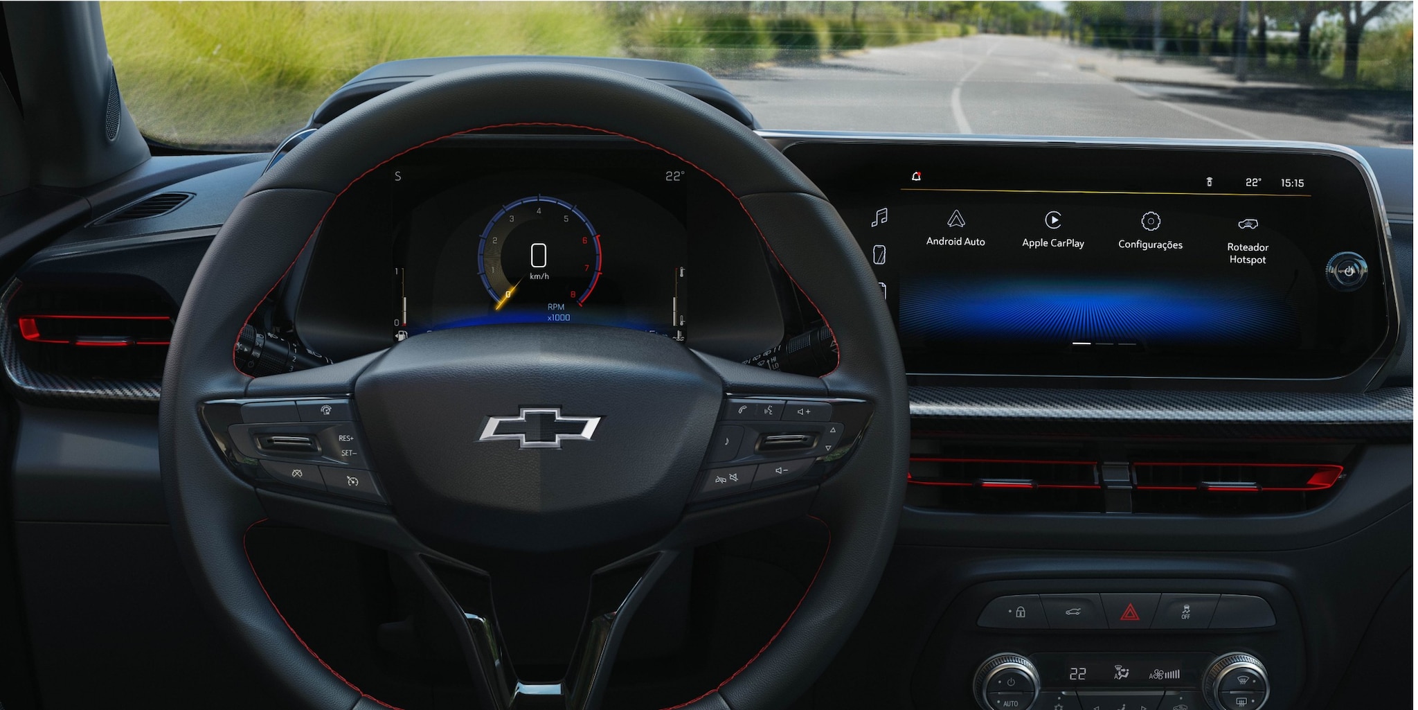 Onix RS con volante y pantalla